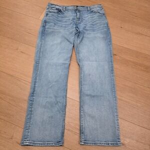 Reclaim Jeans Men's 34x32 Blue Regular Straight Stretch Light Wash
